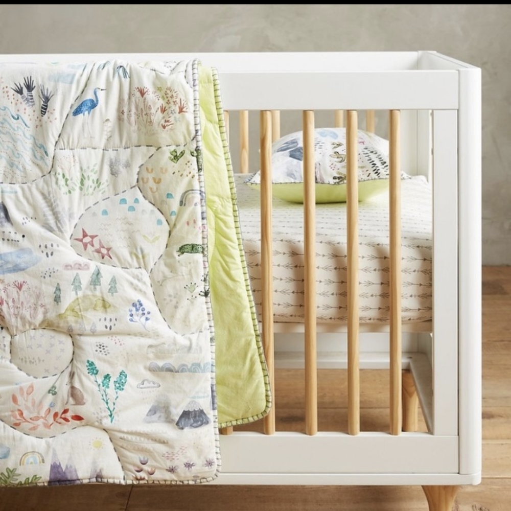 Katie Vernon for Anthropologie Wilderness Map Quilt